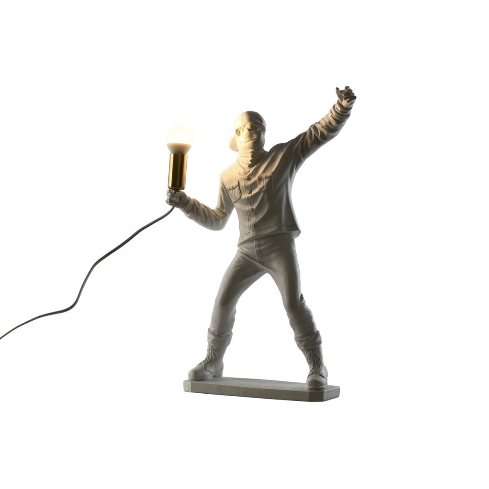 Tischlampe Home ESPRIT Weiß Gold Harz 220 V 32 x 13 x 52 cm