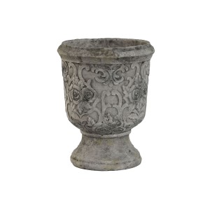 Cache-pot Home ESPRIT Blanc Gris Ciment 22 x 22 x 29 cm