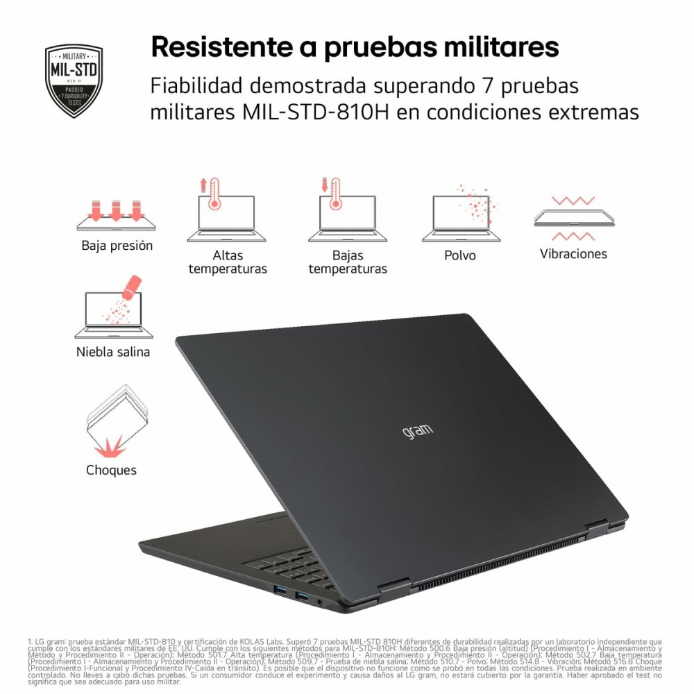 Laptop LG 16Z90T-G.AD88B 16" intel core ultra 7 32 GB RAM 1 TB SSD Spanish Qwerty