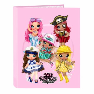 Ring binder Na!Na!Na! Surprise Sparkles Pink A4 26.5 x 33 x 4 cm