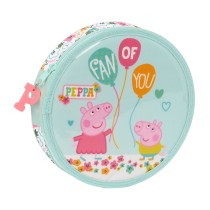 Federmäppchen Peppa Pig Cosy corner rund Hellblau (18 Stücke)