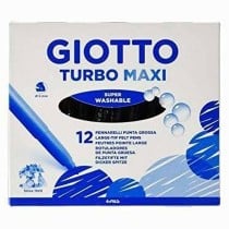 Ensemble de Marqueurs Giotto Turbo Maxi Jaune (5 Unités)