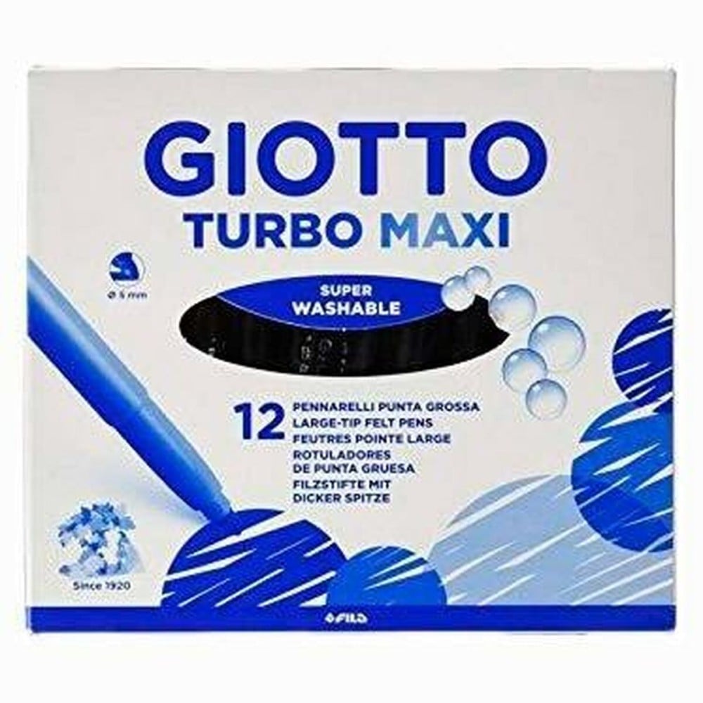 Ensemble de Marqueurs Giotto Turbo Maxi Jaune (5 Unités)