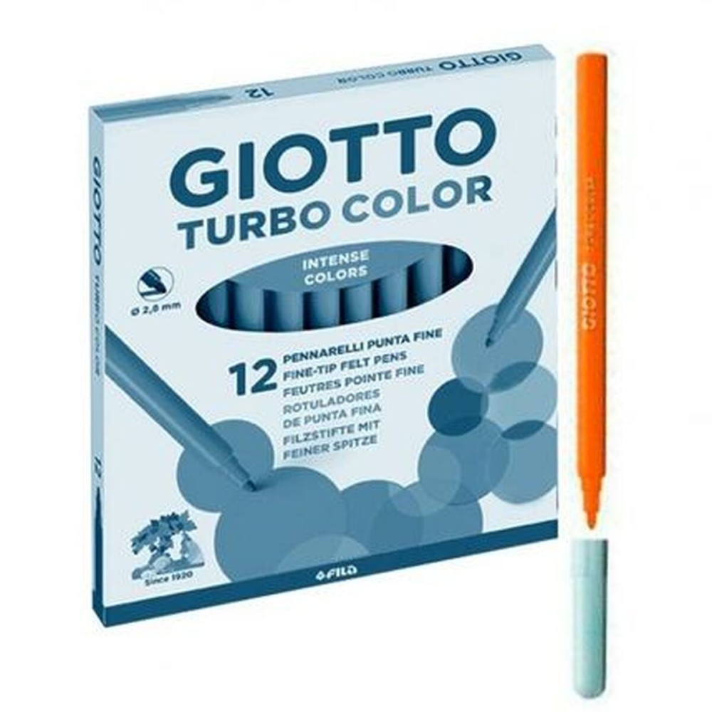 Set of Felt Tip Pens Giotto Turbo Color Orange (10 Units)
