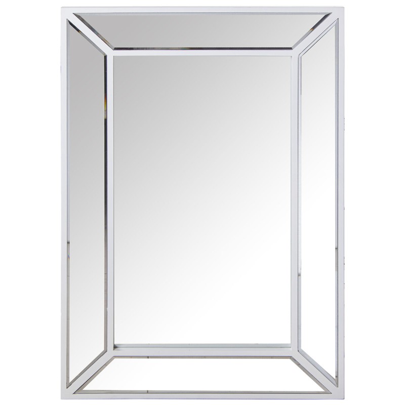 Wall mirror Alexandra House Living White Wood Rectangular 7 x 57 x 84 cm