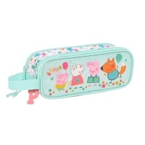 Zweifaches Mehrzweck-Etui Peppa Pig Cosy corner Hellblau (21 x 8 x 6 cm)