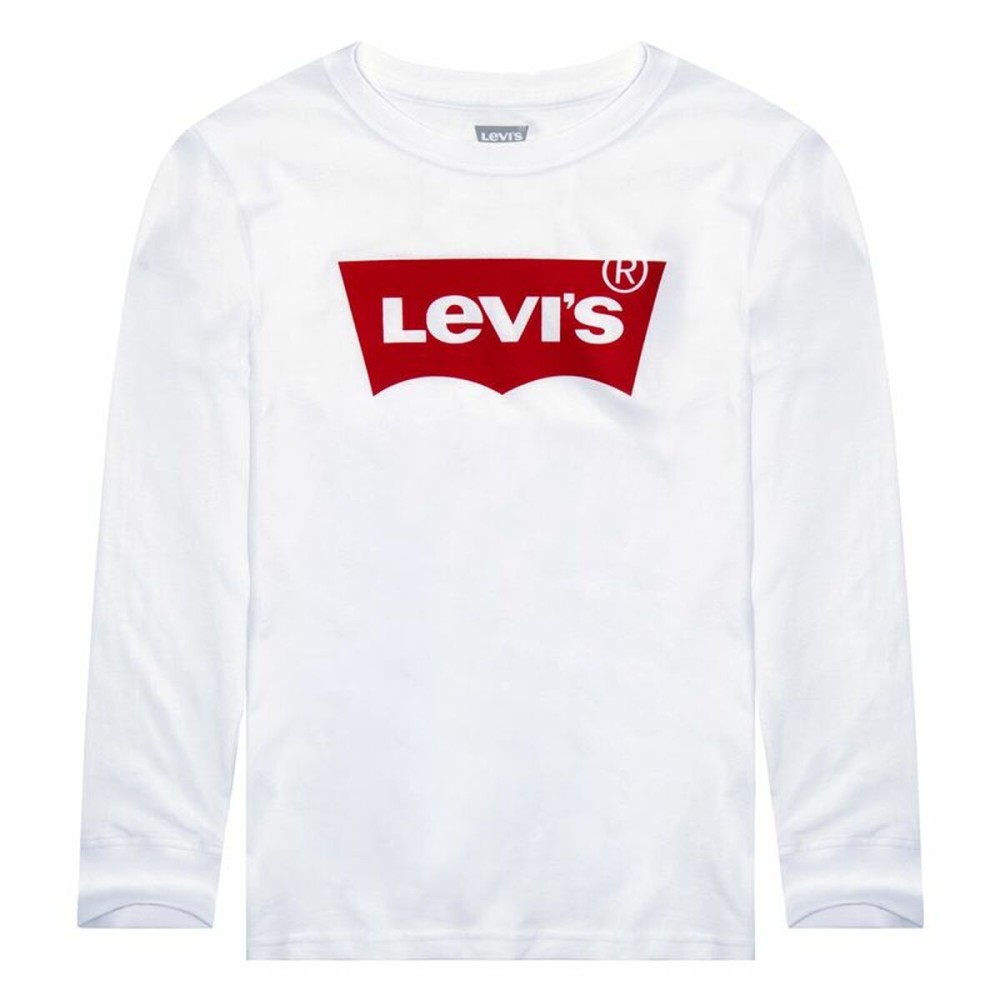 Langarm T-Shirt für Kinder Levi's Batwing Weiß