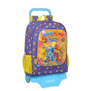 Schulrucksack mit Rädern SuperThings Guardians of Kazoom Lila Gelb (32 x 42 x 14 cm)