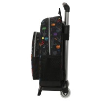 School Rucksack with Wheels The Avengers Super heroes Black (27 x 33 x 10 cm)