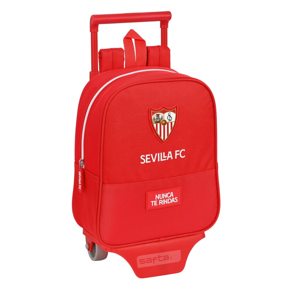 Schulrucksack mit Rädern Sevilla Fútbol Club Rot (22 x 27 x 10 cm)