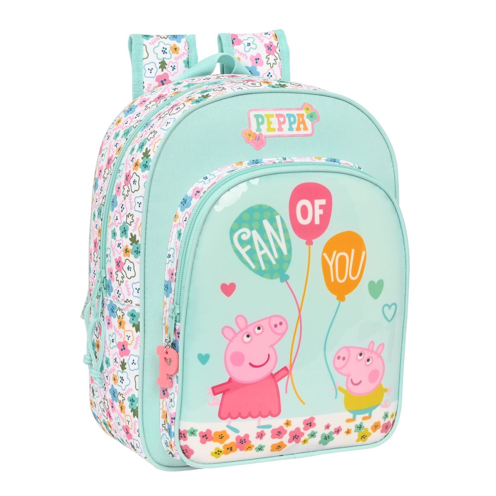 Cartable Peppa Pig Cosy corner Bleu clair 26 x 34 x 11 cm