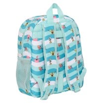 School Bag Spongebob Stay positive Blue White 32 x 38 x 12 cm