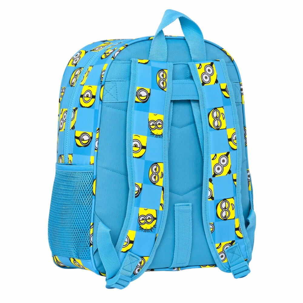 School Bag Minions Minionstatic Blue 32 x 38 x 12 cm