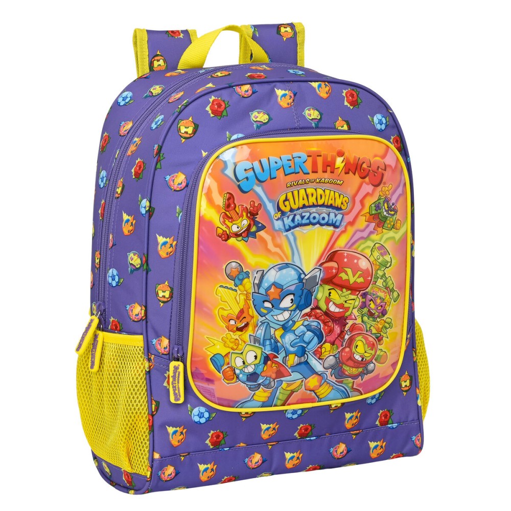 Schulrucksack SuperThings Guardians of Kazoom Gelb Lila 32 x 42 x 14 cm