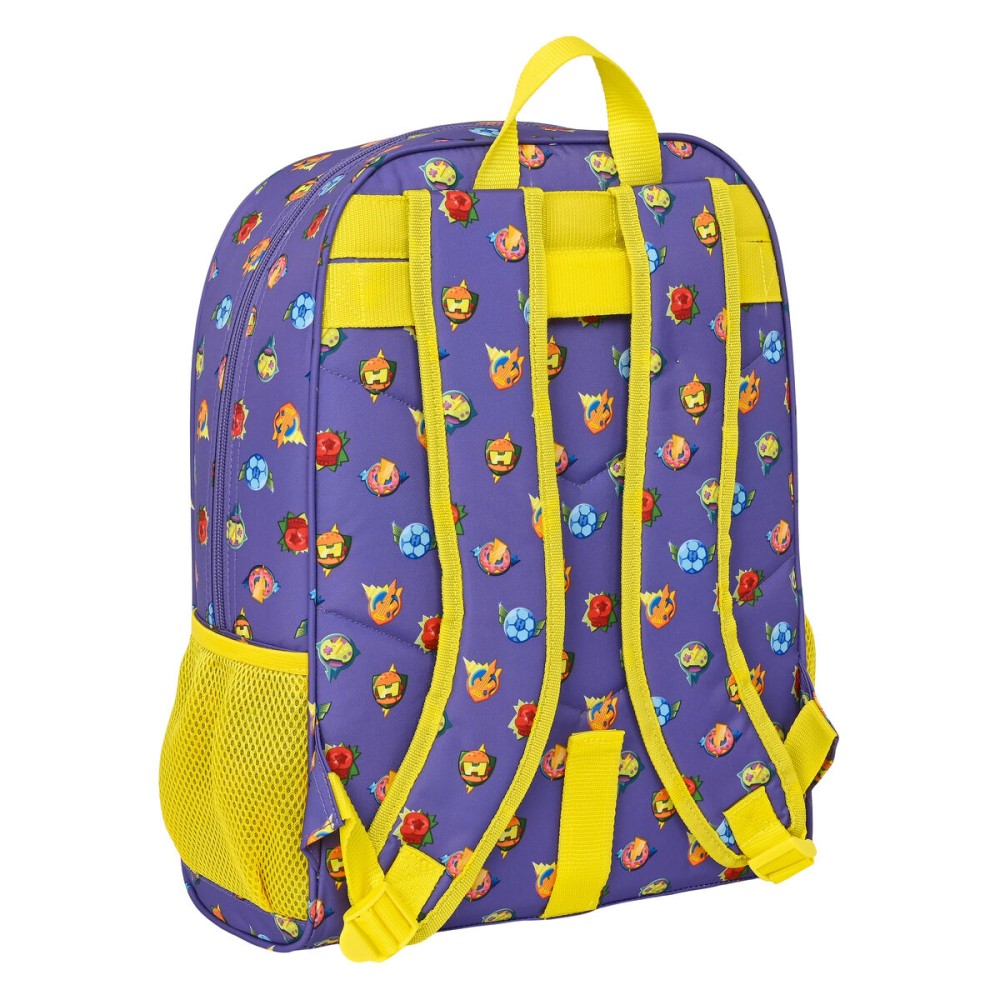 School Bag SuperThings Guardians of Kazoom Yellow Purple 32 x 42 x 14 cm