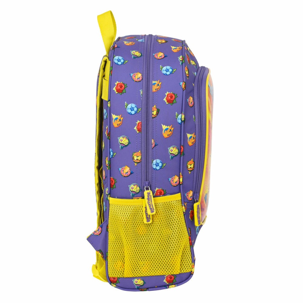 Cartable SuperThings Guardians of Kazoom Jaune Violet 32 x 42 x 14 cm