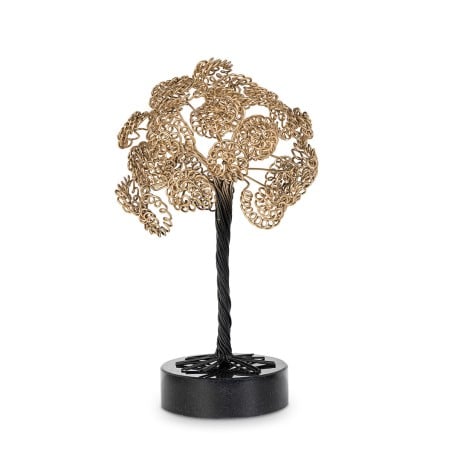 Deko-Figur Alexandra House Living Schwarz Gold Metall Baum 18 x 18 x 29 cm