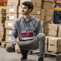 Sweat à capuche homme Marvel Gris Gris foncé