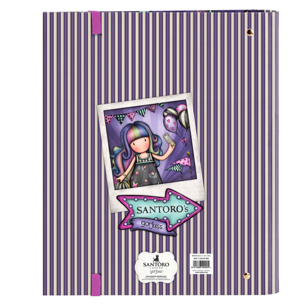 Ring binder Gorjuss Up and away Purple (27 x 32 x 3.5 cm)