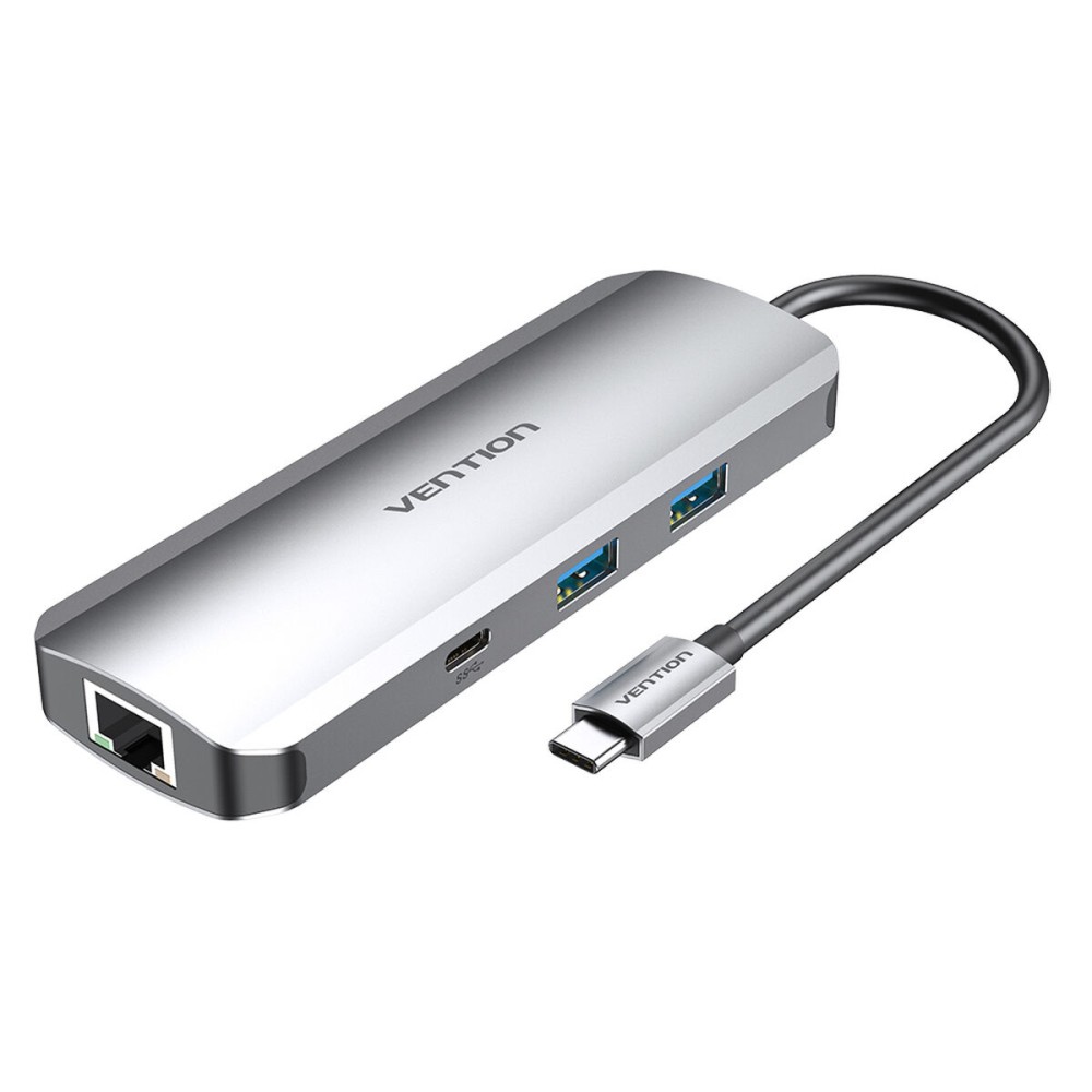 Hub USB Vention TOMHB 100 W Silberfarben