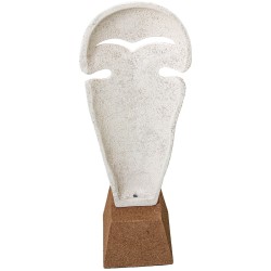 Figurine Décorative Alexandra House Living Blanc Aluminium Visage 13 x 10 x 39 cm