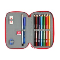 Double Pencil Case Sevilla Fútbol Club Red (28 Pieces)