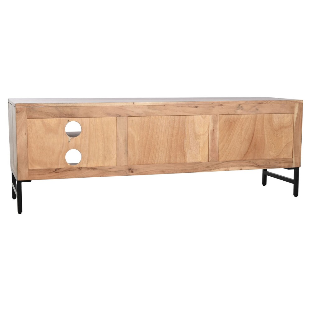 TV-Möbel Home ESPRIT Braun Schwarz Metall Akazienholz 145 x 40 x 52 cm