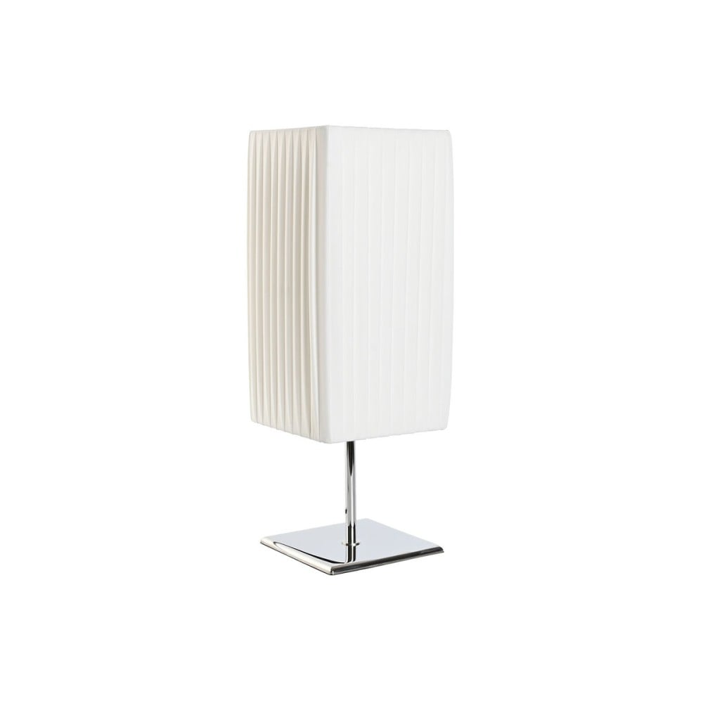 Tischlampe Home ESPRIT Weiß Silberfarben Polyäthylen Eisen 50 W 220 V 15 x 15 x 43 cm