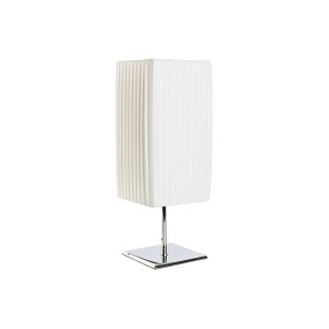 Tischlampe Home ESPRIT Weiß Silberfarben Polyäthylen Eisen 50 W 220 V 15 x 15 x 43 cm