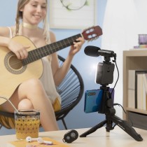 Vlogging Kit mit Licht, Mikrofon und Fernbedienung Plodni InnovaGoods 6 Stücke