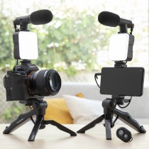 Vlogging Kit mit Licht, Mikrofon und Fernbedienung Plodni InnovaGoods 6 Stücke