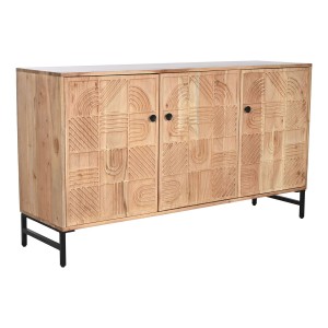 Buffet Home ESPRIT Marron Noir Métal Acacia 145 x 40 x 80 cm