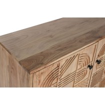 Buffet Home ESPRIT Marron Noir Métal Acacia 145 x 40 x 80 cm