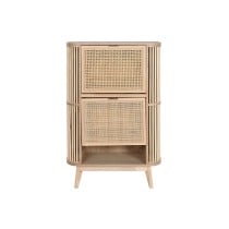 Schuhschrank Home ESPRIT Gold natürlich Rattan Tannenholz Tropical 70 x 29 x 115 cm