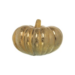 Decorative Figure Alexandra House Living Golden Ceramic Pumpkin 23 x 23 x 16 cm