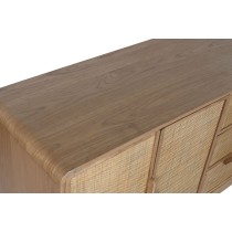 Sideboard Home ESPRIT Natural Rattan Oak MDF Wood 182 x 45 x 71 cm