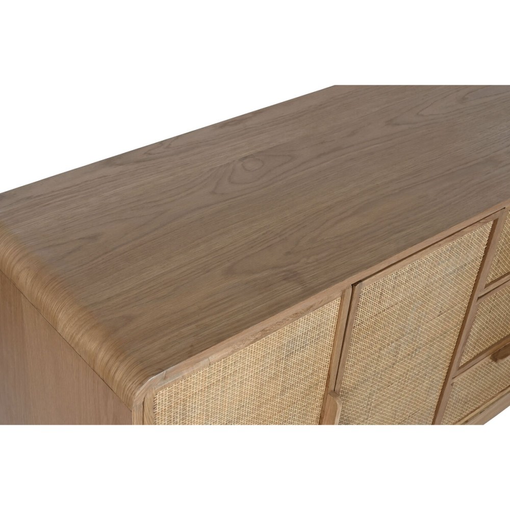 Sideboard Home ESPRIT Natural Rattan Oak MDF Wood 182 x 45 x 71 cm