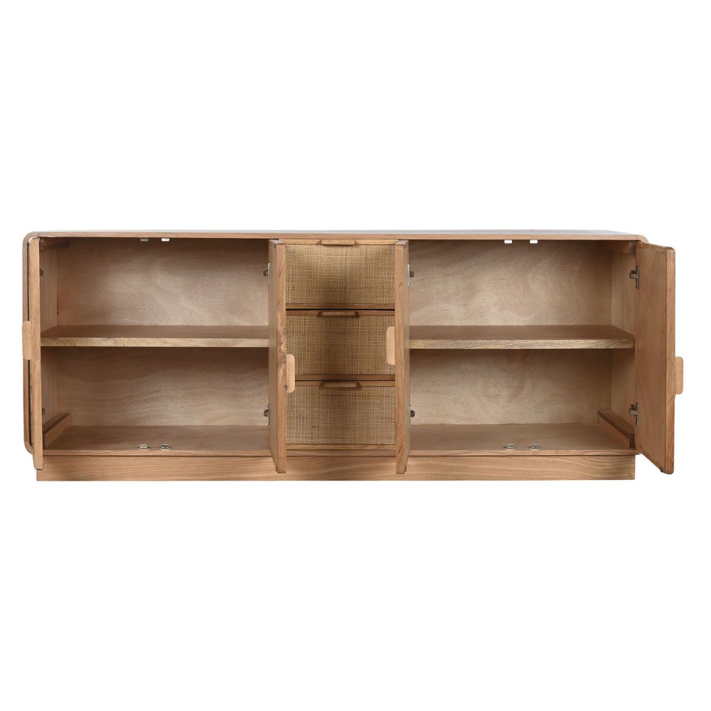 Sideboard Home ESPRIT Natural Rattan Oak MDF Wood 182 x 45 x 71 cm