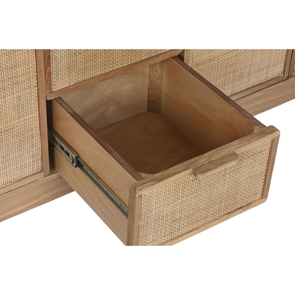 Sideboard Home ESPRIT Natural Rattan Oak MDF Wood 182 x 45 x 71 cm