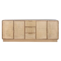 Sideboard Home ESPRIT Natural Rattan Oak MDF Wood 182 x 45 x 71 cm