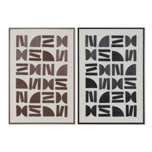 Toile Home ESPRIT Toile Bois MDF 63 x 3,8 x 93 cm