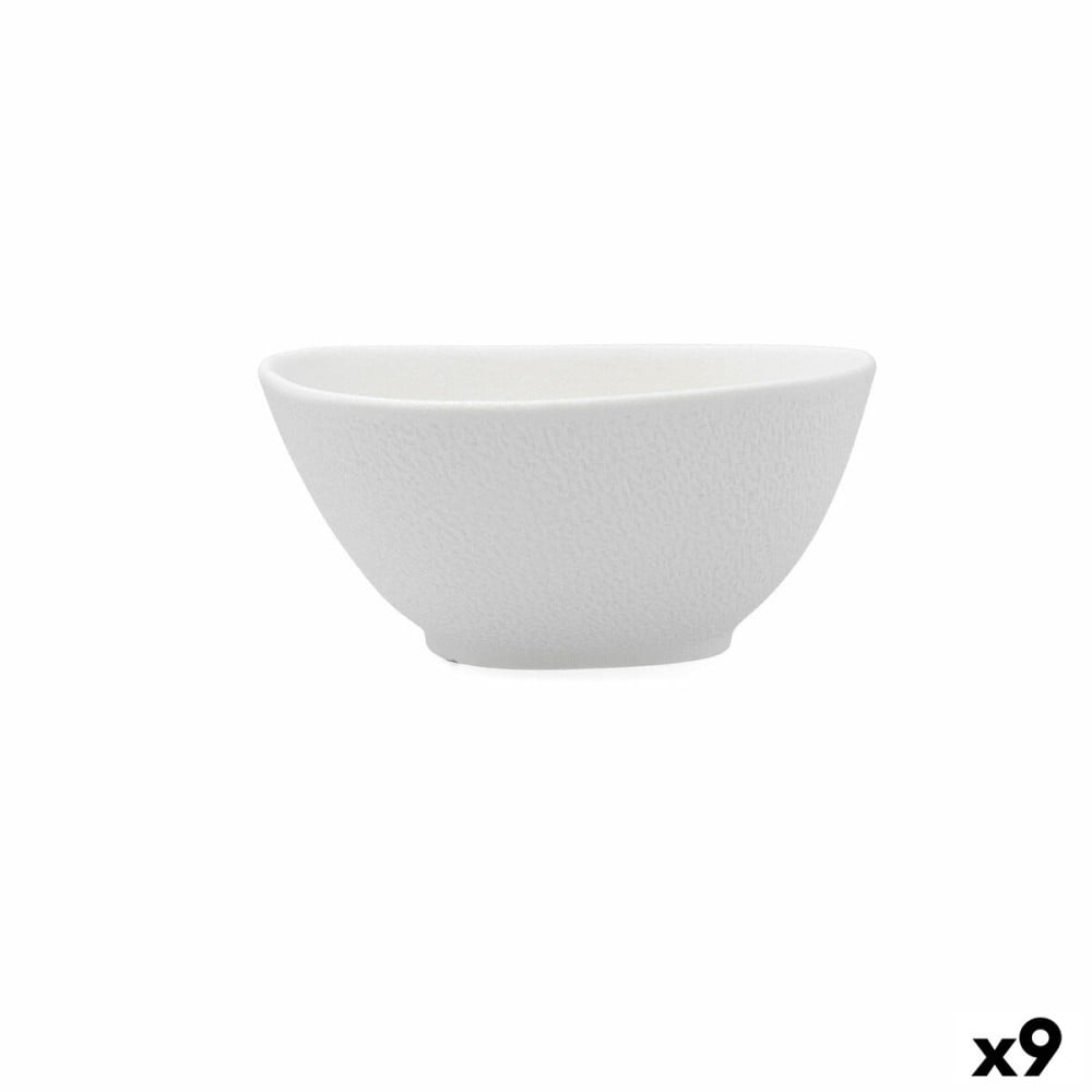 Bol Bidasoa Fosil Blanc Céramique Carré