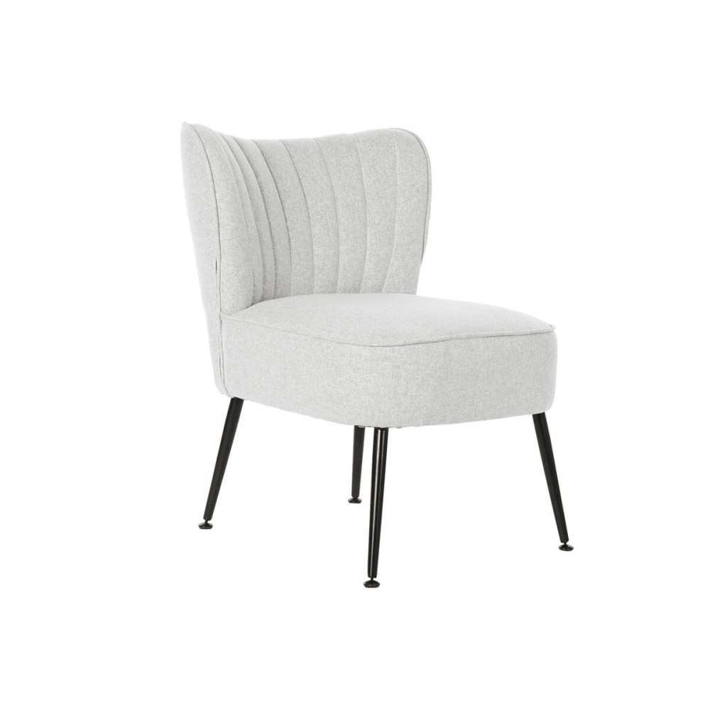 Sessel DKD Home Decor Schwarz Beige Greige Metall 55 x 64 x 72,5 cm