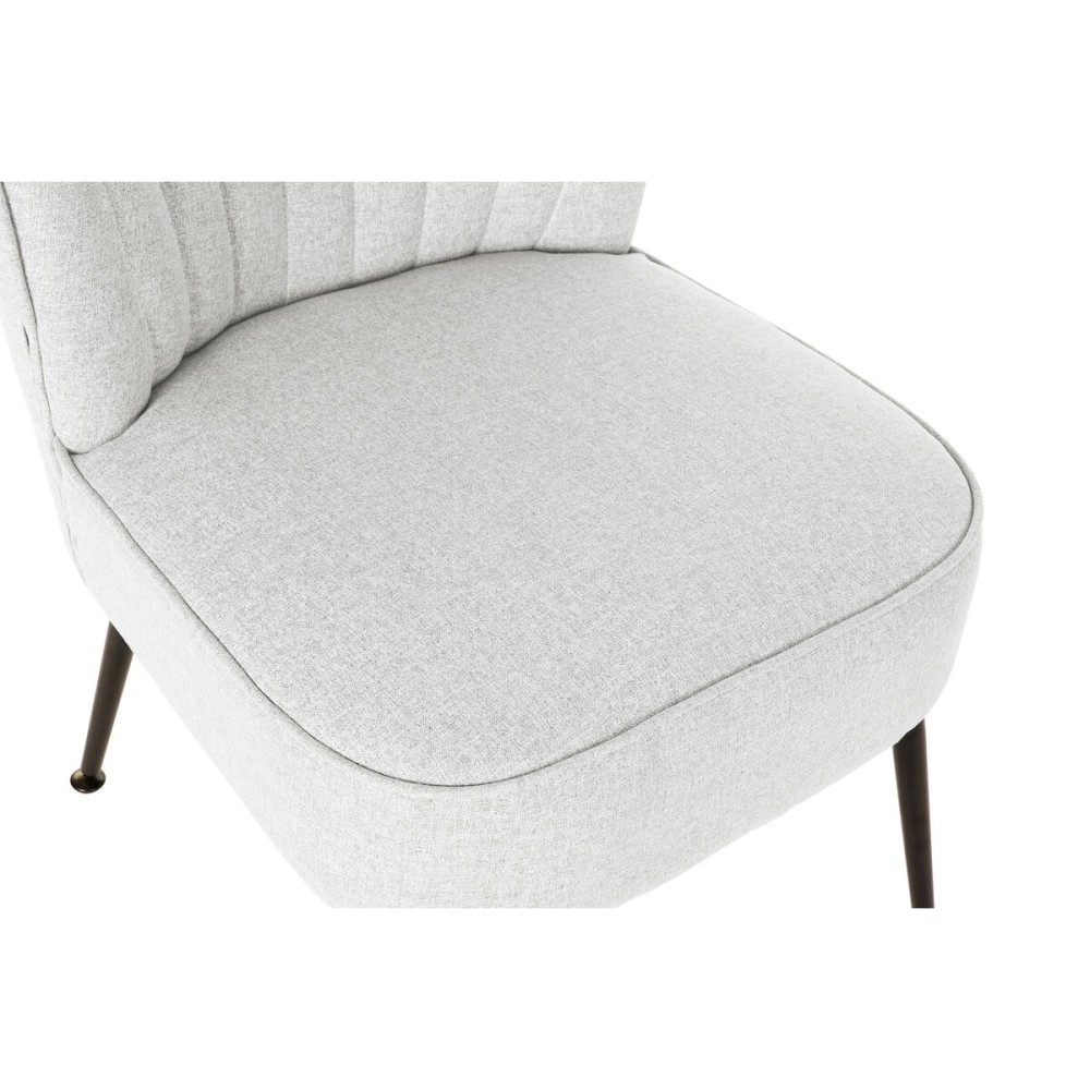 Fauteuil DKD Home Decor Noir Beige Greige Métal 55 x 64 x 72,5 cm