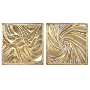 Décoration murale Home ESPRIT Doré 94,5 x 4,5 x 94,5 cm (2 Unités)