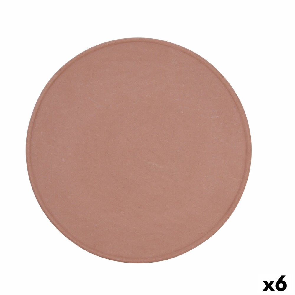 Flacher Teller Quid Mineral Terrakotta aus Keramik 33 cm (6 Stück)