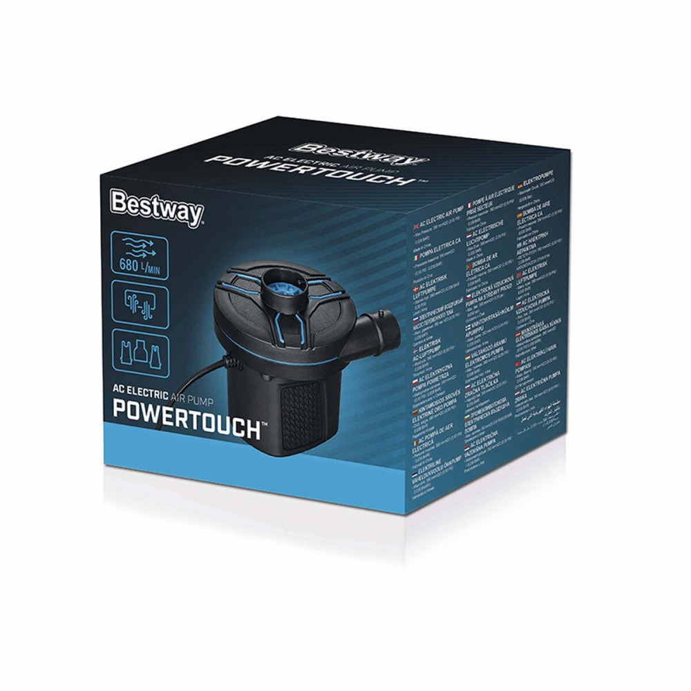 Bestway Elektrischer Luftpumpe Stecker 11,3x10,1x11 cm 680 Liter/Minute Aufblasbar und Camping 62252