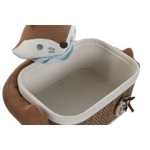 Basket set Home ESPRIT Blue Brown 43 x 33 x 32,5 cm 2 Pieces