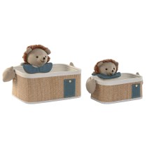 Korb-Set Home ESPRIT grün natürlich 40 x 32 x 27 cm 2 Stücke