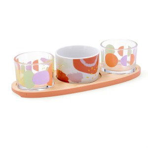 Servier-Set Quid Kaleido Bunt Holz 25 x 10 x 5,5 cm (4 Stücke)
